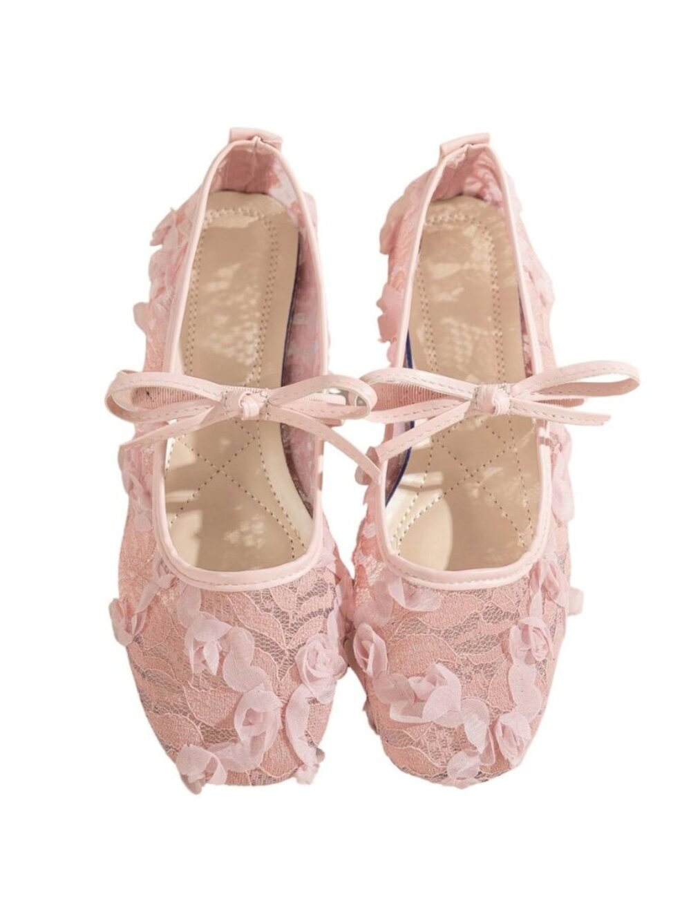 Mesh Ballet Flats for Women Lace Ballerina Flats Dressy Shoes